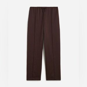 Madewell Pintucked Pull On Pants in Satin Brown Size Small- NEW